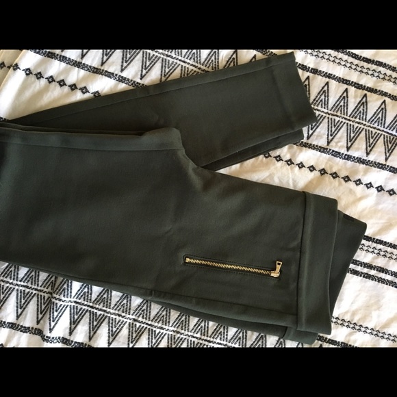NWT Loft Olive Green & Black dress leggings - Picture 4 of 8